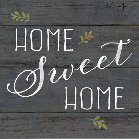 Farmhouse Sign black I-Home Sweet Home White Modern Wood Framed Art Print with Double Matting by Coulter, Cynthia