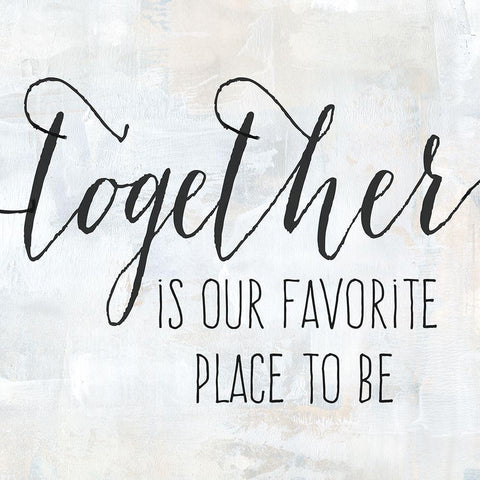 Together is Our Favorite White Modern Wood Framed Art Print by Coulter, Cynthia