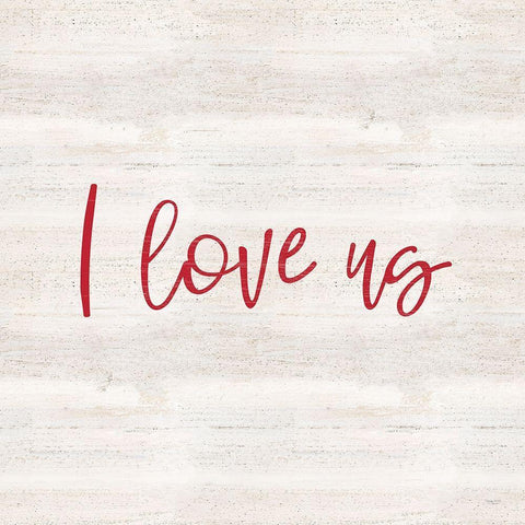 Valentines Square I-I Love Us Black Modern Wood Framed Art Print by Reed, Tara