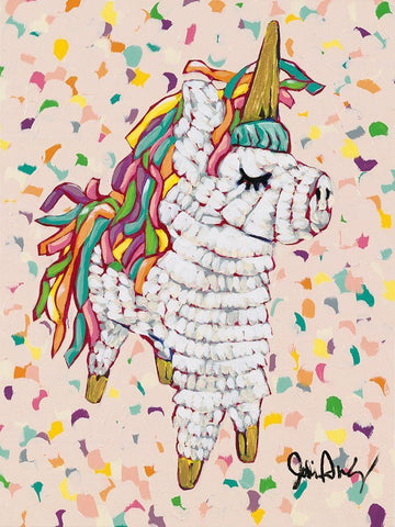 Queen Pinata White Modern Wood Framed Art Print with Double Matting by Augustine, Jodi