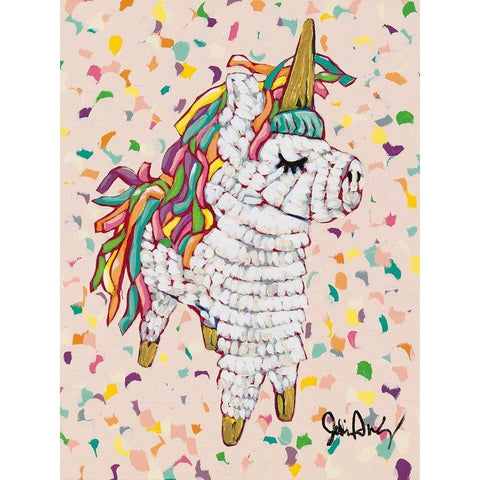 Queen Pinata Black Modern Wood Framed Art Print with Double Matting by Augustine, Jodi