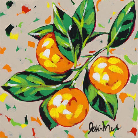 Fruit Sketch Oranges White Modern Wood Framed Art Print by Augustine, Jodi