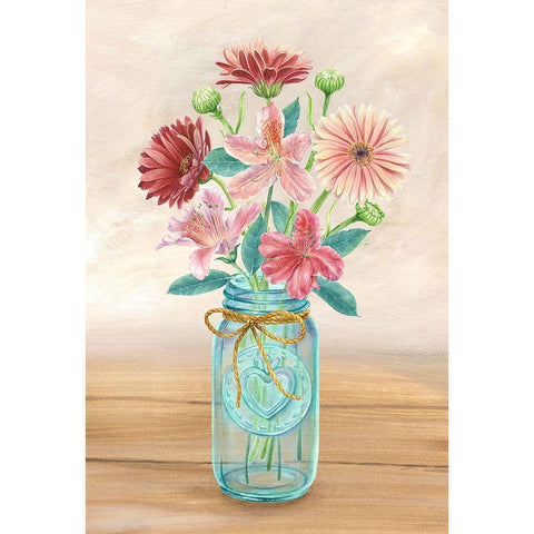 Floral Jar I Gold Ornate Wood Framed Art Print with Double Matting by Wilson, Kelsey