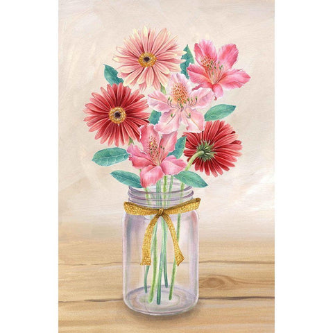 Floral Jar II White Modern Wood Framed Art Print by Wilson, Kelsey