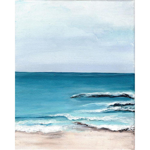 Oceanside View I Black Modern Wood Framed Art Print by Chapman, Marcy