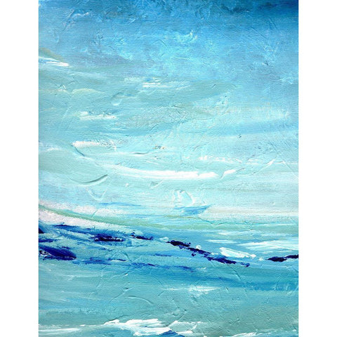 Oceanside View II White Modern Wood Framed Art Print by Chapman, Marcy