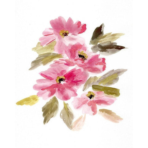 Farmhouse Florals V Gold Ornate Wood Framed Art Print with Double Matting by Chapman, Marcy