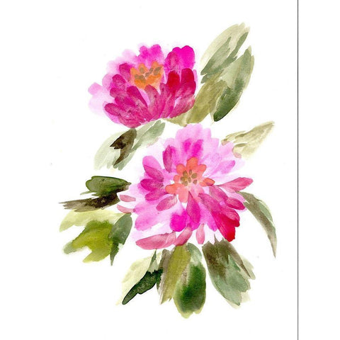 Farmhouse Florals VIII White Modern Wood Framed Art Print by Chapman, Marcy