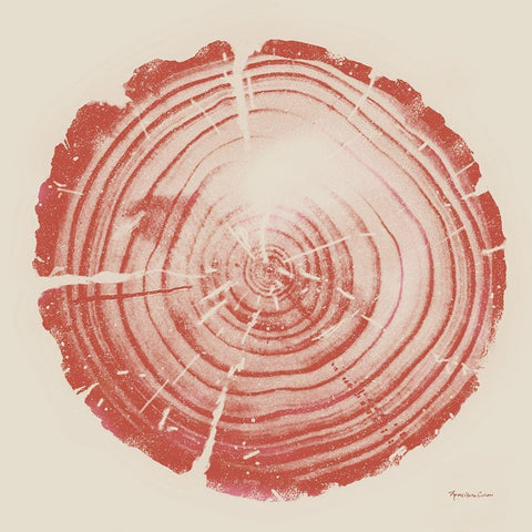 Tree Trunk peach on cream Gold Ornate Wood Framed Art Print with Double Matting by Cusson, Marie Elaine