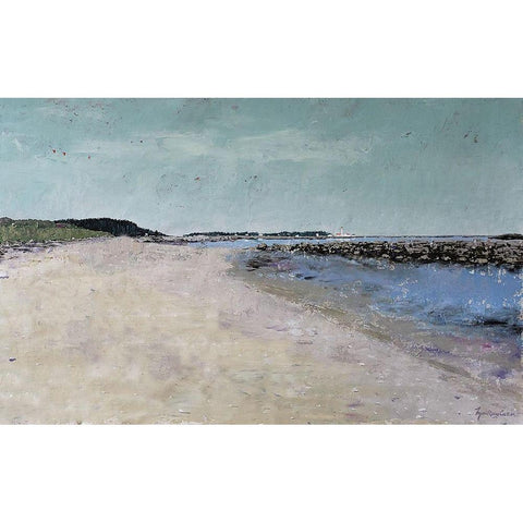 Metis Beach II Gold Ornate Wood Framed Art Print with Double Matting by Cusson, Marie Elaine