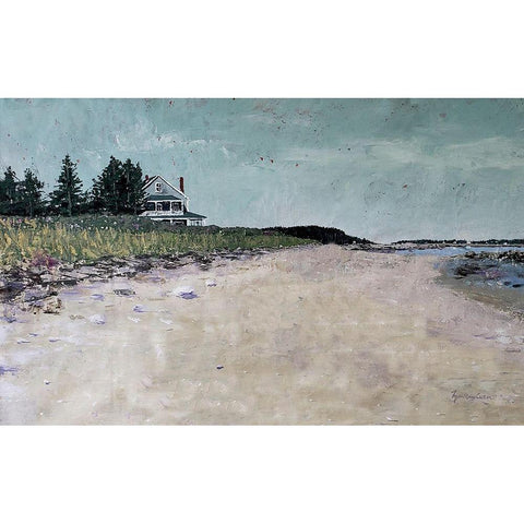 Metis Beach III Black Modern Wood Framed Art Print by Cusson, Marie Elaine