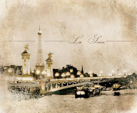 Le Pont Alexandre White Modern Wood Framed Art Print with Double Matting by Cusson, Marie Elaine