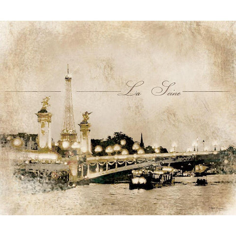Le Pont Alexandre Black Modern Wood Framed Art Print with Double Matting by Cusson, Marie Elaine