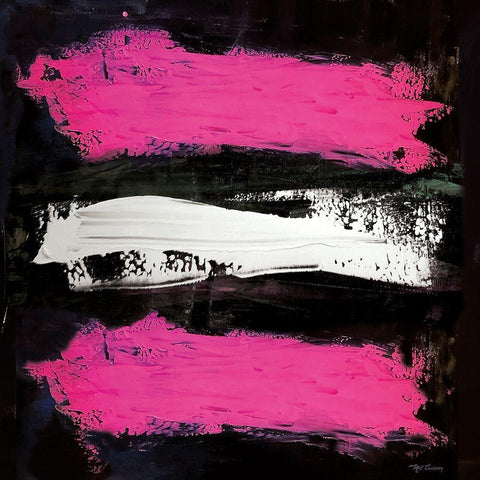 Bright Abstract square Black Ornate Wood Framed Art Print with Double Matting by Cusson, Marie Elaine