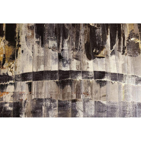 Neutral Stripes I Gold Ornate Wood Framed Art Print with Double Matting by Cusson, Marie Elaine
