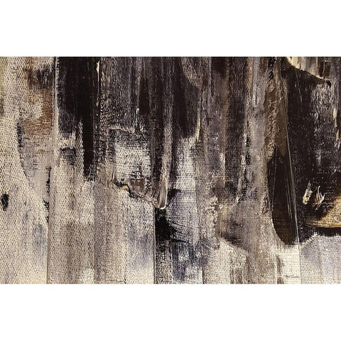 Neutral Stripes III Black Modern Wood Framed Art Print by Cusson, Marie Elaine
