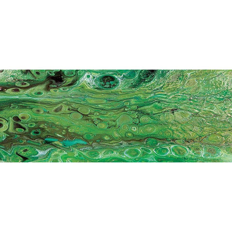 Lava Dance panel I Black Modern Wood Framed Art Print by Cusson, Marie Elaine