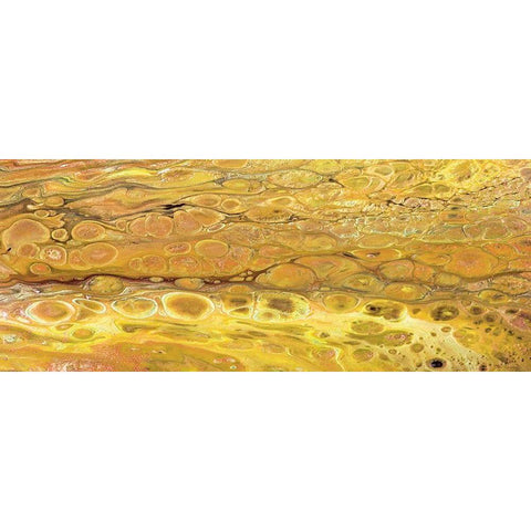 Lava Dance panel III White Modern Wood Framed Art Print by Cusson, Marie Elaine
