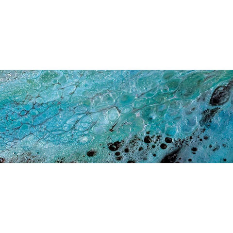 Lava Dance panel V White Modern Wood Framed Art Print by Cusson, Marie Elaine