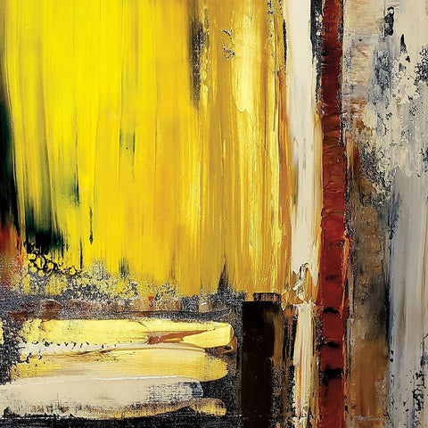Modern Abstract I Black Modern Wood Framed Art Print with Double Matting by Cusson, Marie Elaine