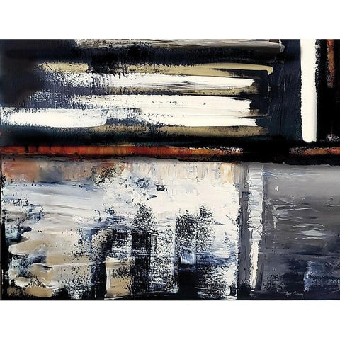 Modern Abstract IV landscape Black Modern Wood Framed Art Print by Cusson, Marie Elaine