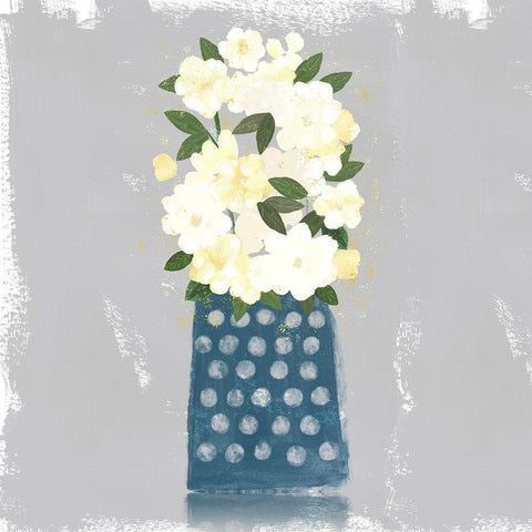 Contemporary Flower Jar I White Modern Wood Framed Art Print by Northern Lights