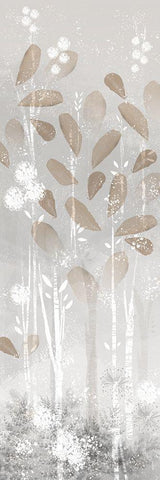 Golden Forest panel I Black Ornate Wood Framed Art Print with Double Matting by Northern Lights