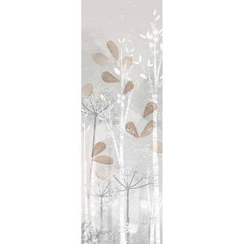 Golden Forest panel II White Modern Wood Framed Art Print by Northern Lights