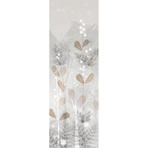 Golden Forest panel III Gold Ornate Wood Framed Art Print with Double Matting by Northern Lights