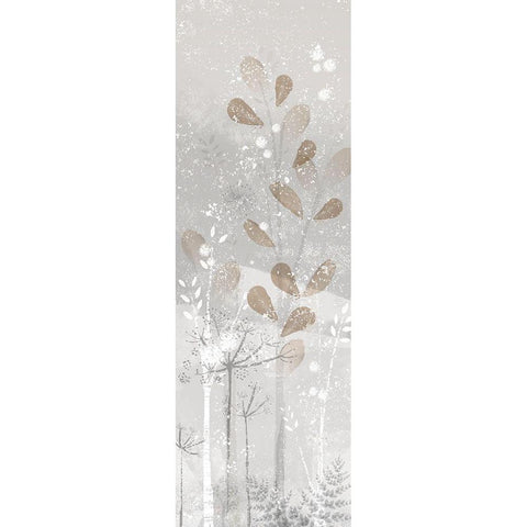 Golden Forest panel IV Black Modern Wood Framed Art Print by Northern Lights