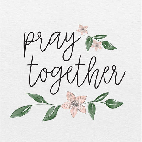 Inspirational Life II-Pray Black Modern Wood Framed Art Print with Double Matting by HM Design