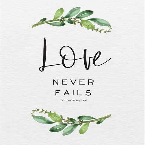 Inspirational Life IV-Love White Modern Wood Framed Art Print by HM Design