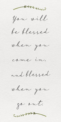 Inspirational Life panel IV-Blessed Black Ornate Wood Framed Art Print with Double Matting by HM Design