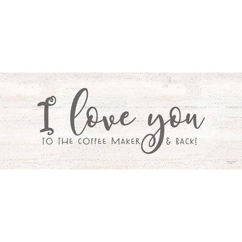 Coffee Kitchen Humor panel I-Love Black Modern Wood Framed Art Print with Double Matting by Reed, Tara