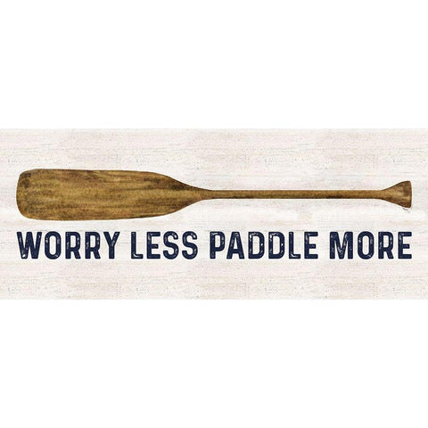 Less Talk More Fishing panel I-Paddle More Black Modern Wood Framed Art Print with Double Matting by Reed, Tara