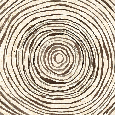 Warm Tribal Texture Spiral I Black Modern Wood Framed Art Print by Tre Sorelle Studios