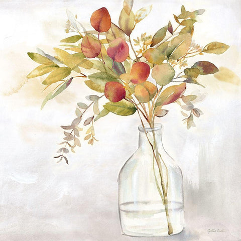 Eucalyptus Vase spice I Black Ornate Wood Framed Art Print with Double Matting by Coulter, Cynthia