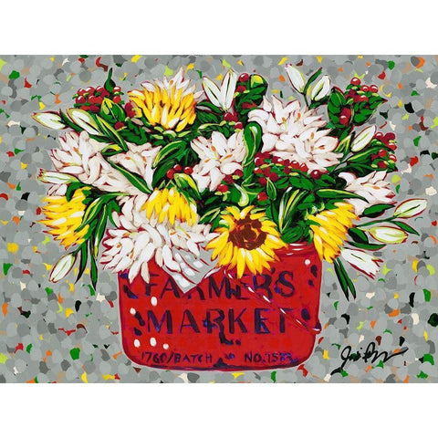 Country Florals White Modern Wood Framed Art Print by Augustine, Jodi