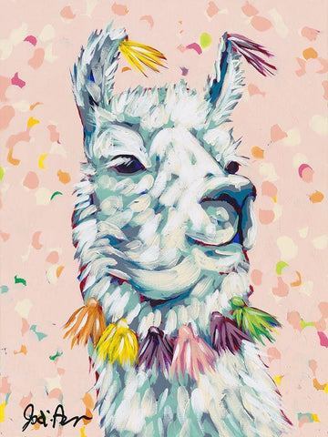 Drama Llama II Black Ornate Wood Framed Art Print with Double Matting by Augustine, Jodi