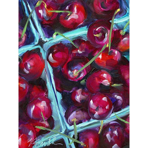 Cherry Carton White Modern Wood Framed Art Print by Smith, Kim