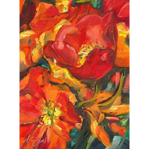 Colorful Garden White Modern Wood Framed Art Print by Smith, Kim