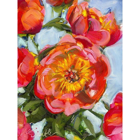 Rose Mix Black Modern Wood Framed Art Print with Double Matting by Smith, Kim