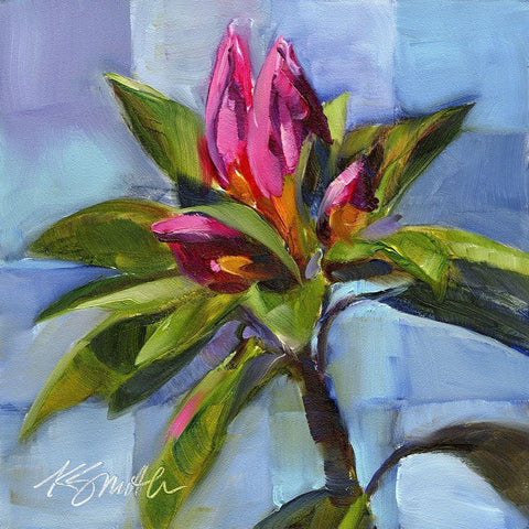 Tropical Floral Watercolor White Modern Wood Framed Art Print by Smith, Kim