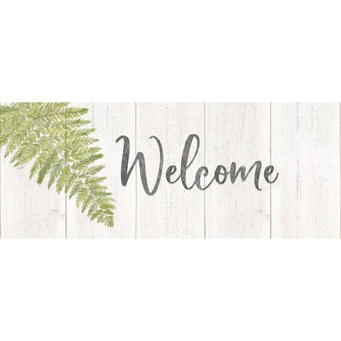 Natural Inspirations panel I-Welcome White Modern Wood Framed Art Print by Reed, Tara