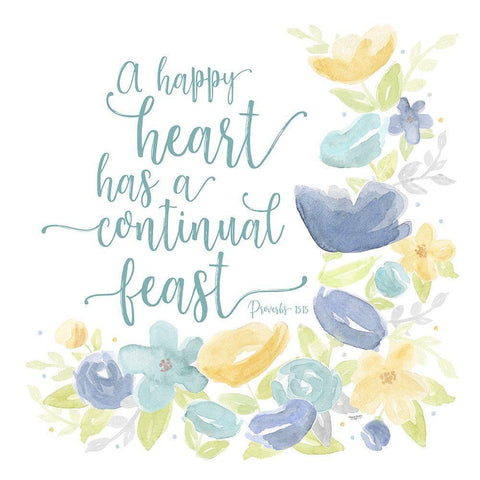 Kellys Garden VII-Happy Heart White Modern Wood Framed Art Print with Double Matting by Reed, Tara