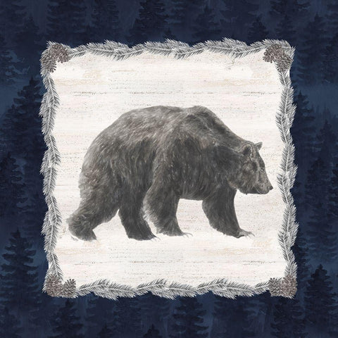 Blue Cliff Mountains I-Bear Black Ornate Wood Framed Art Print with Double Matting by Reed, Tara