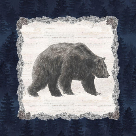 Blue Cliff Mountains I-Bear White Modern Wood Framed Art Print by Reed, Tara