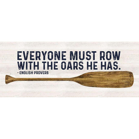 Less Talk More Fishing panel IV-Oars Black Modern Wood Framed Art Print with Double Matting by Reed, Tara