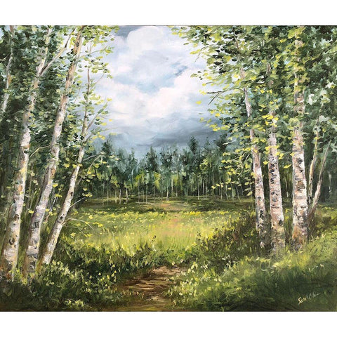 Colorado Meadow landscape Black Modern Wood Framed Art Print by Tre Sorelle Studios