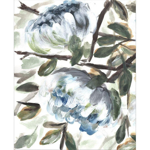 Farmhouse Blue Bush I Black Modern Wood Framed Art Print by Chapman, Marcy